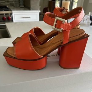 Clergerie orange Vahina size 37.